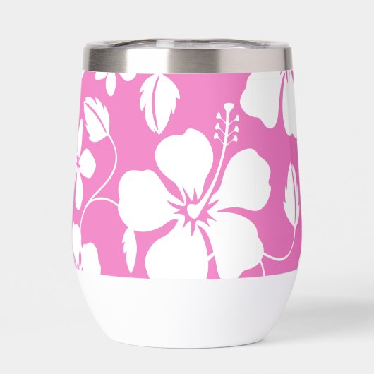 HAWAIIAN (HULA) HIBISCUS PATROON IN ROZE (Achterkant)