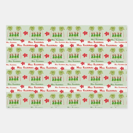 Hawaiian Hula kerstpapier Inpakpapier Vel (Voorkant 2)