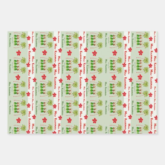 Hawaiian Hula kerstpapier Inpakpapier Vel (Voorkant)