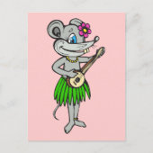 Hawaiian Hula Mouse Briefkaart (Voorkant)