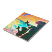 Hawaiian Hula Sunrise Tile Tegeltje (Zijkant)