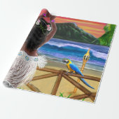 HAWAIIAN HULA SUNSET CADEAUPAPIER (Uitgerold)