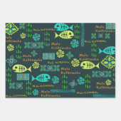 Hawaiian Icon Mele Kalikimaka Gift Wrap Inpakpapier Vel (Voorkant 3)