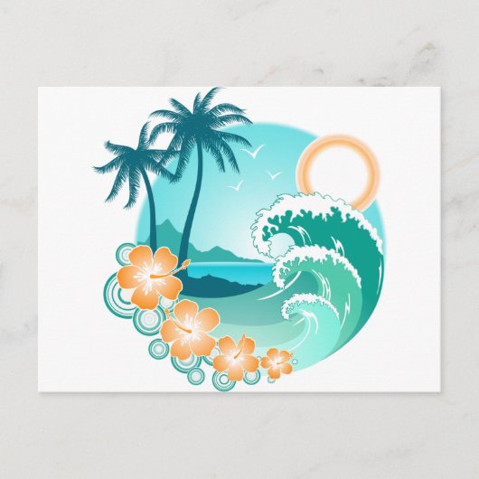 Hawaiian Island 1 Briefkaart (Voorkant)
