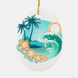 Hawaiian Island 1 Keramisch Ornament