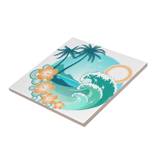 Hawaiian Island 1 Tegeltje (Zijkant)