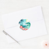 Hawaiian Island 2 Ronde Sticker (Envelop)
