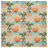Hawaiian Island Beach Sunset Stof (Swatch)