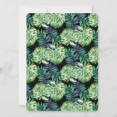 Hawaiian Island Beach Wedding Monsterra Deliciosa Kaart (Achterkant)