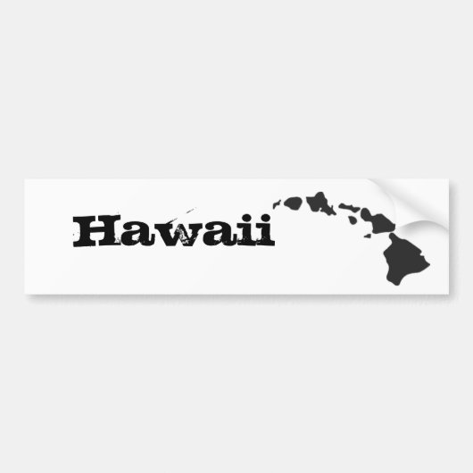 Hawaiian Island Chain, Hawaii Bumpersticker (Voorkant)