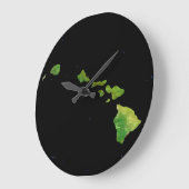 Hawaiian Island chain in Abstracte Art Clock Grote Klok (Hoek)