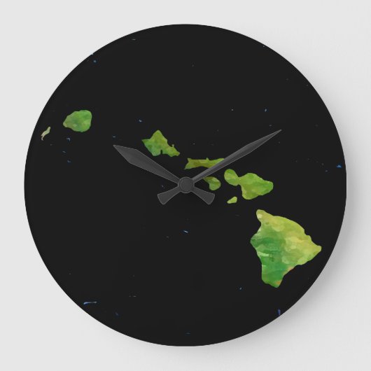Hawaiian Island chain in Abstracte Art Clock Grote Klok (Voorkant)
