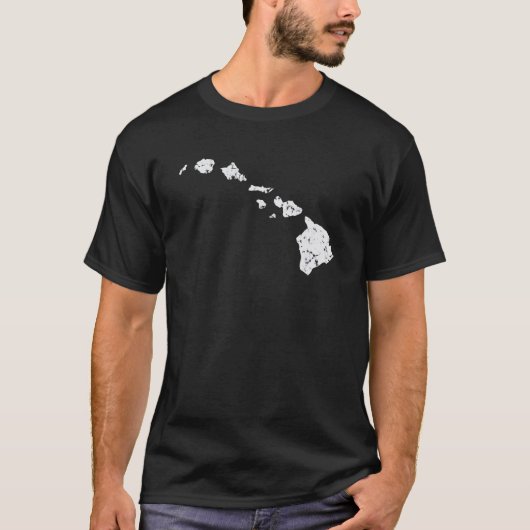 Hawaiian Island Chain Retro Graphic T shirt (Voorkant)