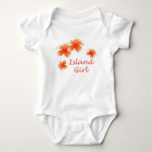 Hawaiian Island Girl Floral Luau Infants