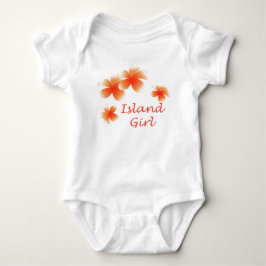 Hawaiian Island Girl Floral Luau Infants Romper