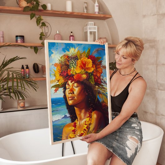 Hawaiian Island Goddess Tropical Art Print