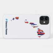 Hawaiian Island & Hawaiian Flag iPhone 11 Hoesje (Achterkant (horizontaal))