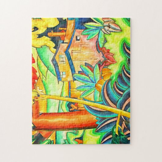 Hawaiian Island Honolulu Home Kleurrijk Legpuzzel (Verticaal)