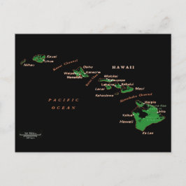 Hawaiian Island-kaart Briefkaart