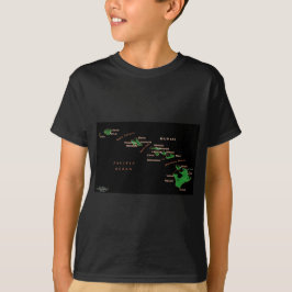 Hawaiian Island-kaart T-shirt