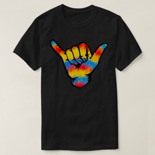 Hawaiian Island Shaka Tie Dye Hawaii Hand Sign Hip T-shirt (Design voorkant)