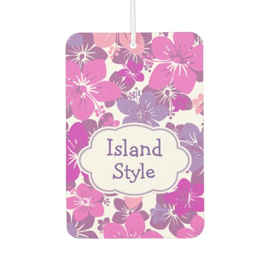 Hawaiian Island stijl Hibiscus bloemmotief Luchtverfrisser (Voorkant)
