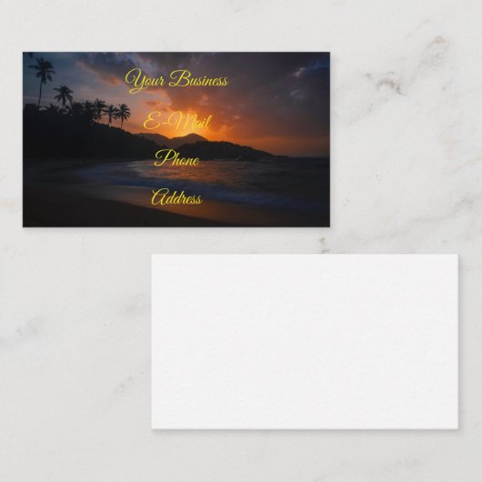 Hawaiian Island Sunset Beach Visitekaartje (Voorkant / Achterkant)