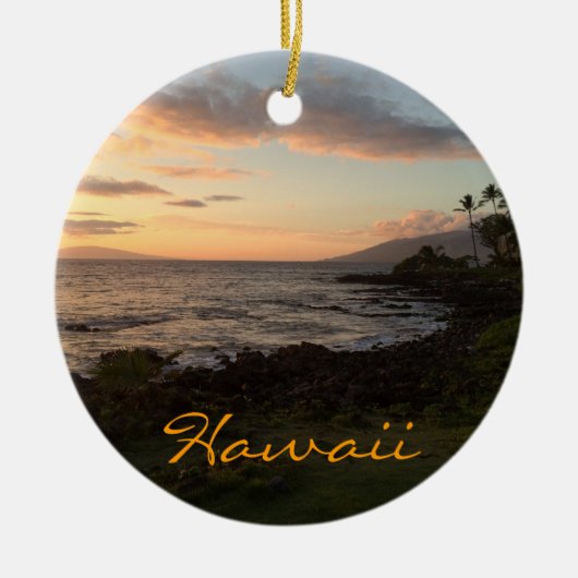 Hawaiian Island Sunset Ornament (Voorkant)