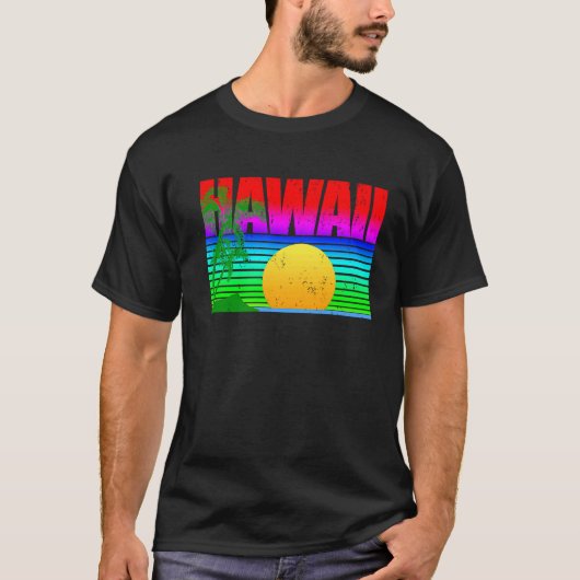 Hawaiian Islands Aloha State T-shirt (Voorkant)