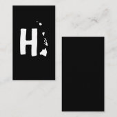 Hawaiian Islands Map Hawaii Maui Oahu Island Visitekaartje (Voorkant / Achterkant)