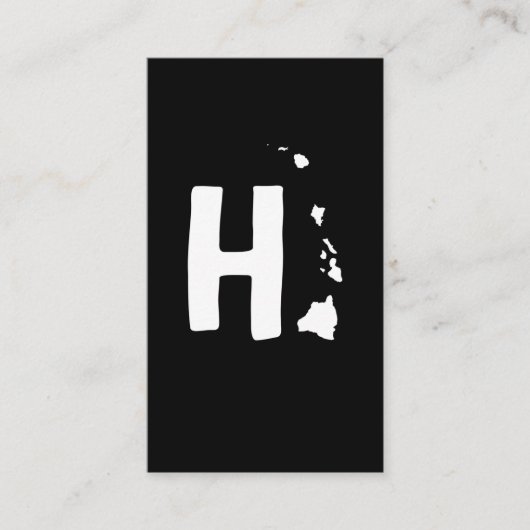 Hawaiian Islands Map Hawaii Maui Oahu Island Visitekaartje (Voorkant)