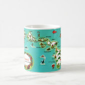 Hawaiian Islands Map Mug Koffiemok (Center)