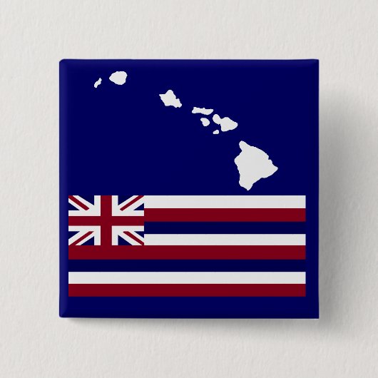 Hawaiian Islands n flag button (Voorkant)