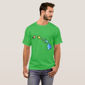 Hawaiian Islands Rainbow T-shirt (Voorkant volledig)