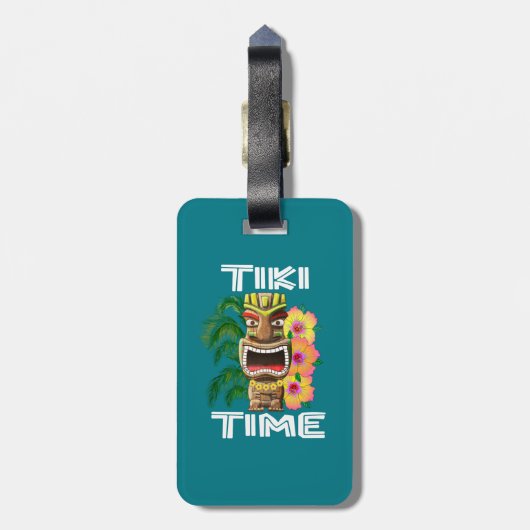 Hawaiian Islands Tiki Statue Bagagelabel (Achterkant verticaal)