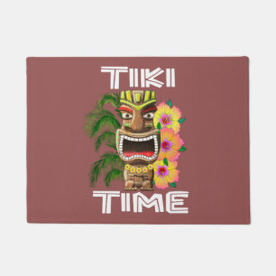 Hawaiian Islands Tiki Statue Deurmat