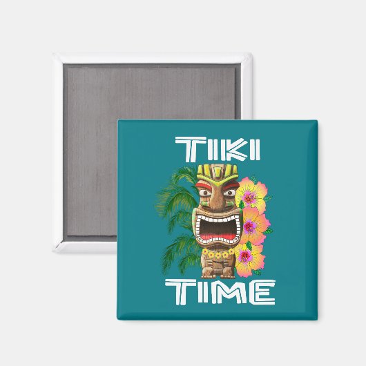 Hawaiian Islands Tiki Statue Magneet (Voorkant / Achterkant)