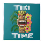 Hawaiian Islands Tiki Statue Tegeltje (Voorkant)
