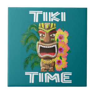 Hawaiian Islands Tiki Statue Tegeltje