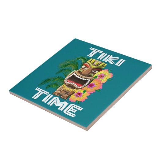 Hawaiian Islands Tiki Statue Tegeltje (Zijkant)