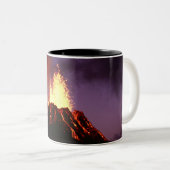 Hawaiian Islands Volcano Tweekleurige Koffiemok (Voorkant rechts)