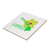 Hawaiian Islands Yellow Hibiscus Flower Tegeltje (Zijkant)