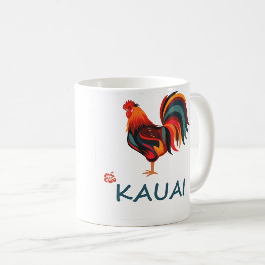 Hawaiian Kauai Wild Rooster Koffiemok (Voorkant rechts)