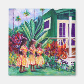 Hawaiian Keiki Hula Girls Magneet (Voorkant)