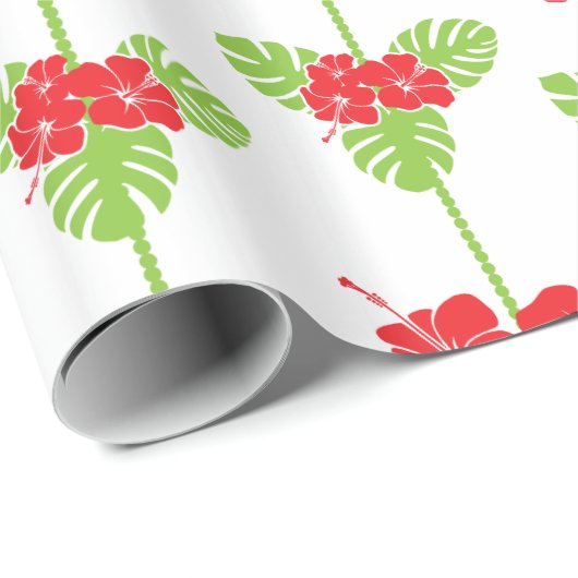 hawaiian kerst heilily cadeaupapier (Rol Hoek)