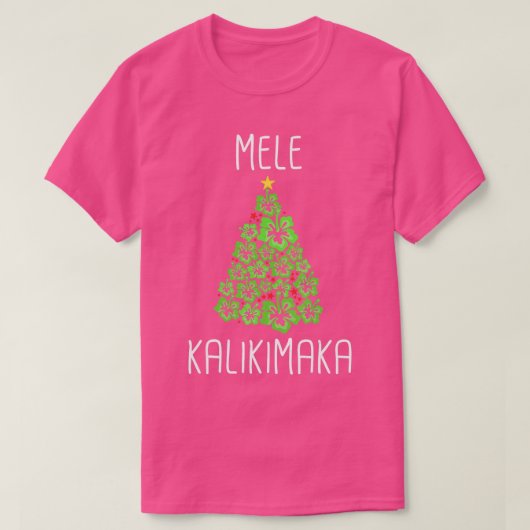 Hawaiian kerstboom Mele Kalikimaka Hawaii Tro T-shirt (Design voorkant)