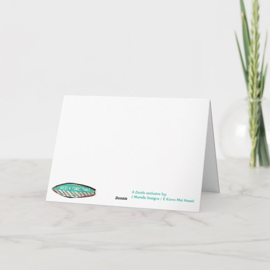 Hawaiian kerstkaart bedankkaart (Achterkant)