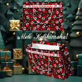Hawaiian Kerstmis Hibiscus Large Gift Bag Groot Cadeauzakje