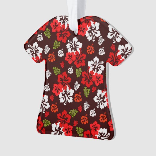 Hawaiian Kerstmis Hibiscus Ornament (voorkant)