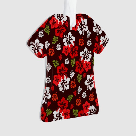 Hawaiian Kerstmis Hibiscus Ornament (voorkant)